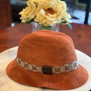Classic Suede Gucci Bucket Hat